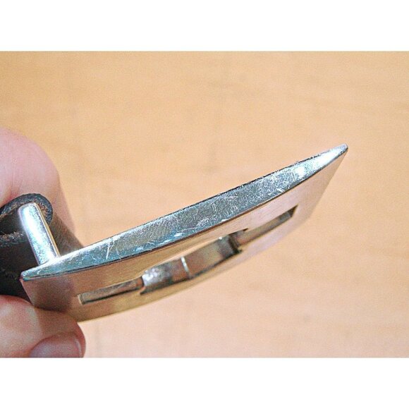 Harley Davidson Genuine Leather Black Belt Bar Shield Cutout Logo Buckle Sz 28 main image 4